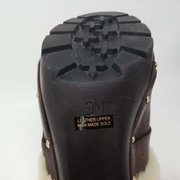 Michael Kors Brown Shearling Clogs - Picture 10 of 12